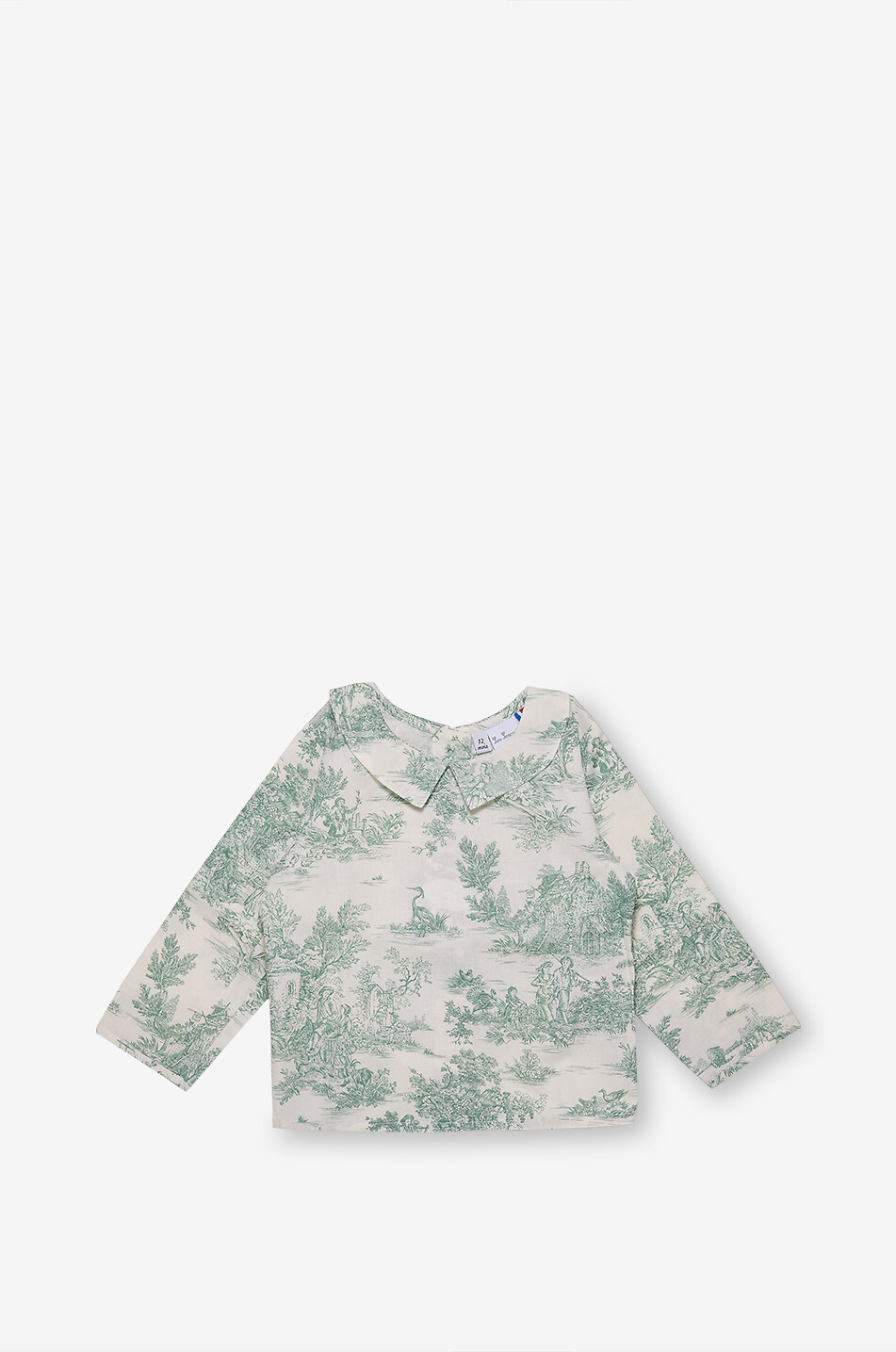 LES SONGES DE CELESTE Chemise bébé toile de jouy Bébé VERT 1