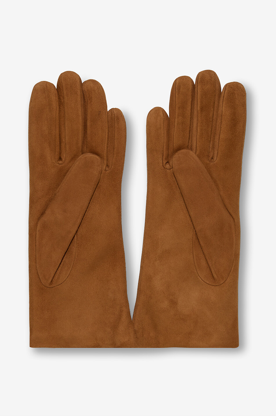 SERMONETA GLOVES Kurze Wildlederhandschuhe mit Kaschmirfutter Damen COGNAC 2