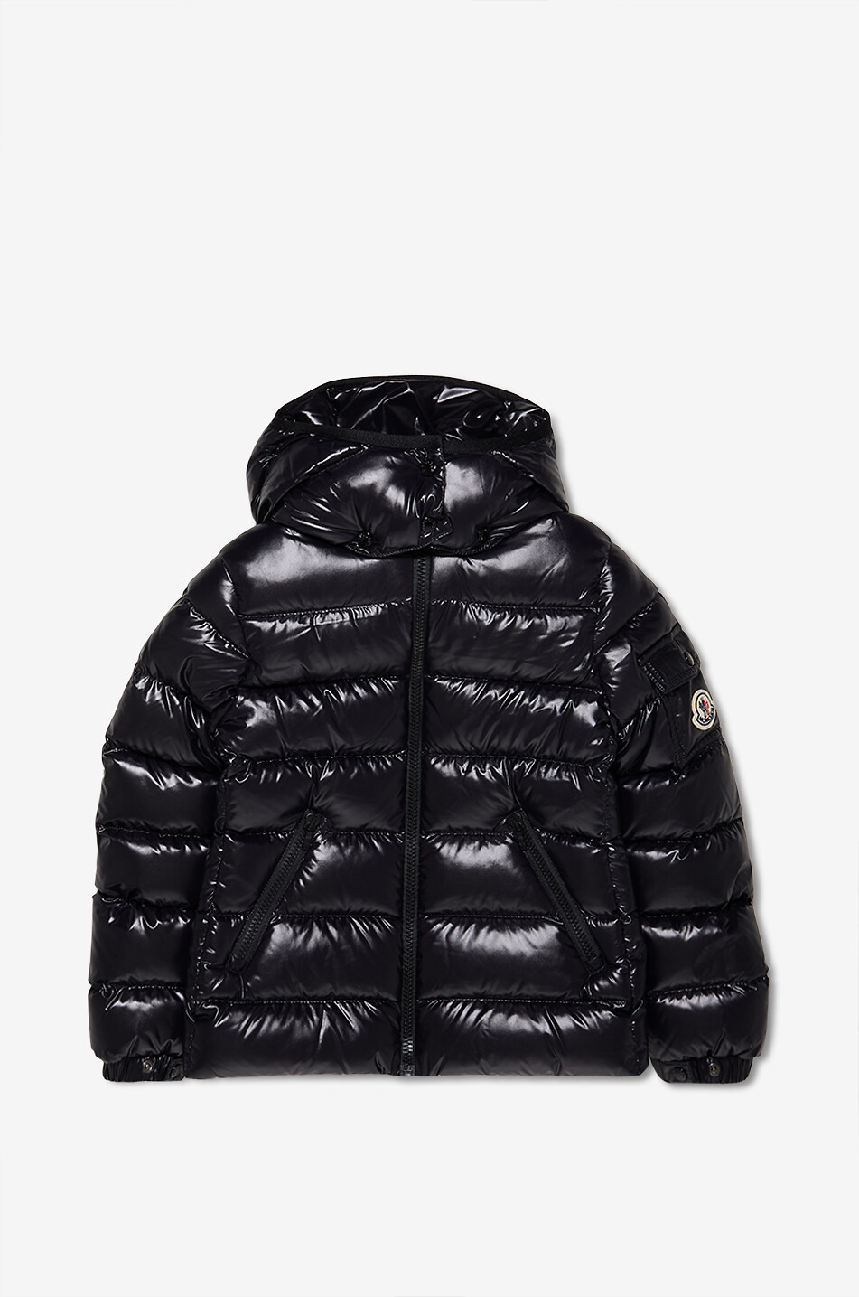 MONCLER Bady girls' lacquer nylon short cinched down jacket Girl BLACK 3