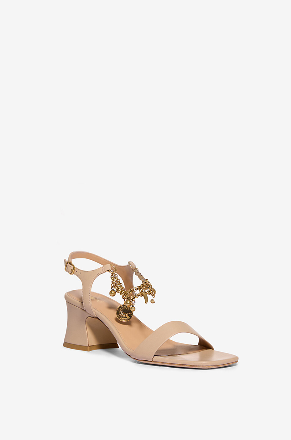Sandales à talon en cuir nappa Chloé Charms 55