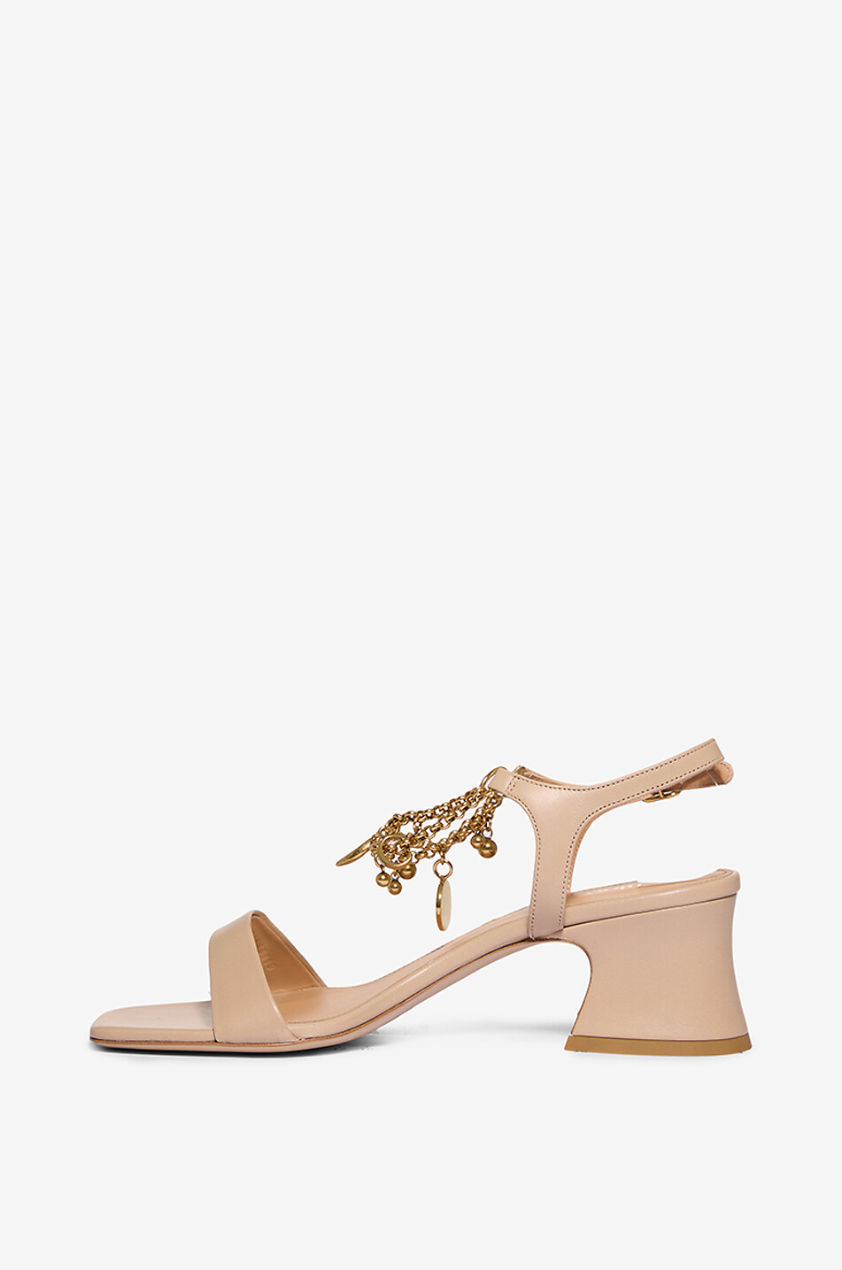 CHLOE Sandales à talon en cuir nappa Chloé Charms 55 Femme ROSE CLAIR 3