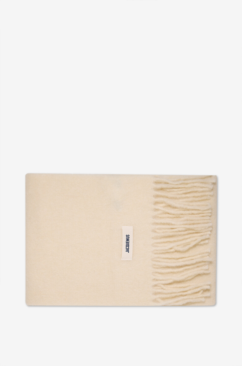 JACQUEMUS Écharpe tissée en alpaga mélangé L'écharpe Carro Homme BLANC CASSE 1
