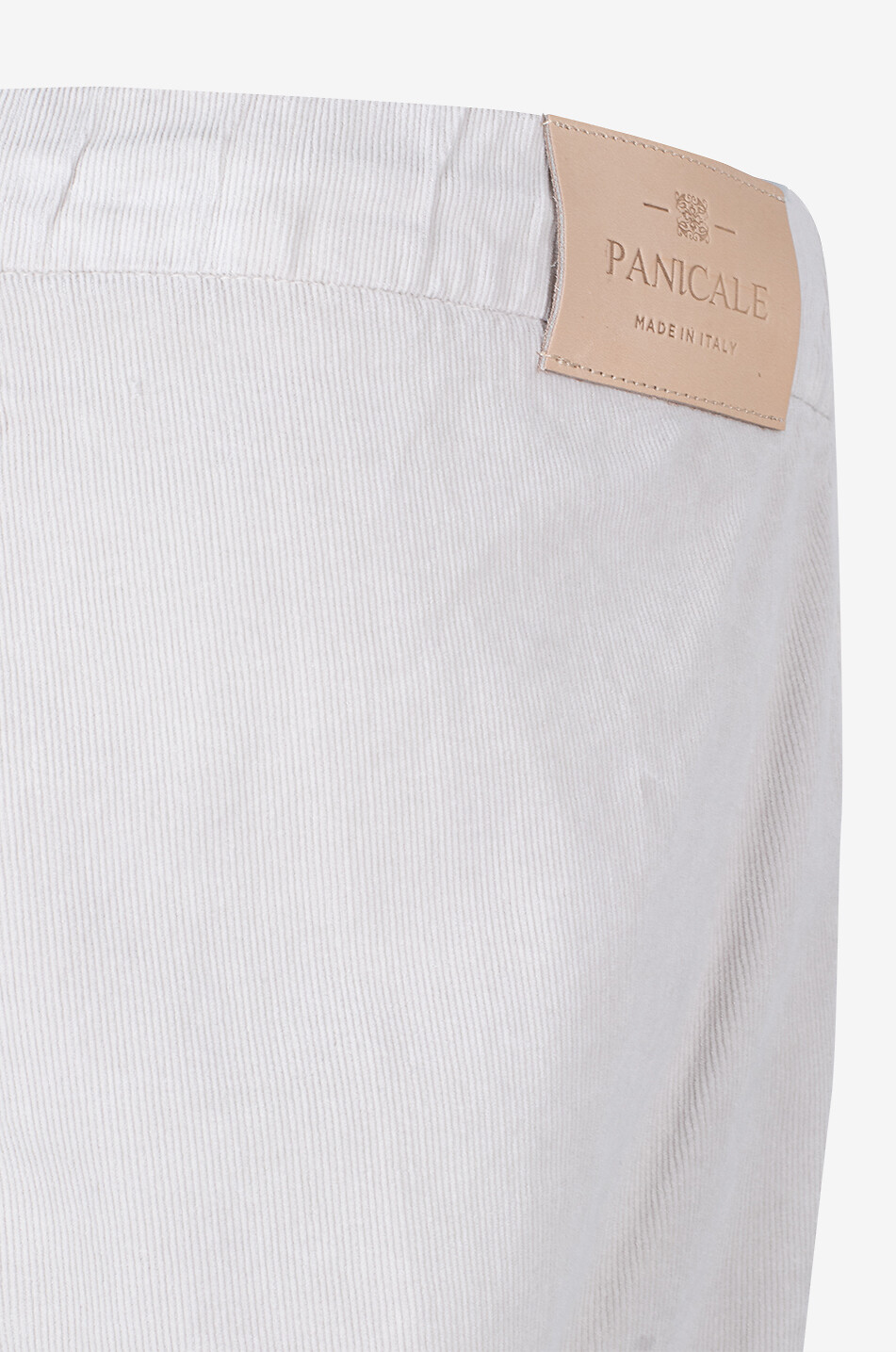 PANICALE Pantalon fuselé en velours côtelé à coulisse Femme Beige clair 3