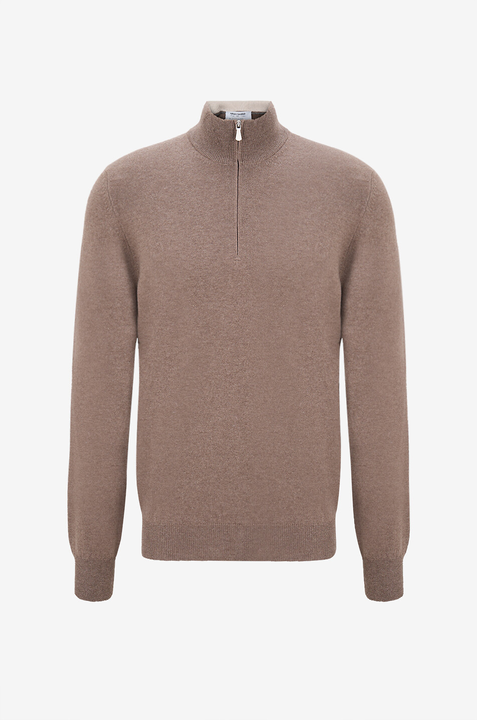 GRAN SASSO Pullover mit Stehkragen aus Schurwolle Viskose und Kaschmir Herren MITTELBRAUN 1