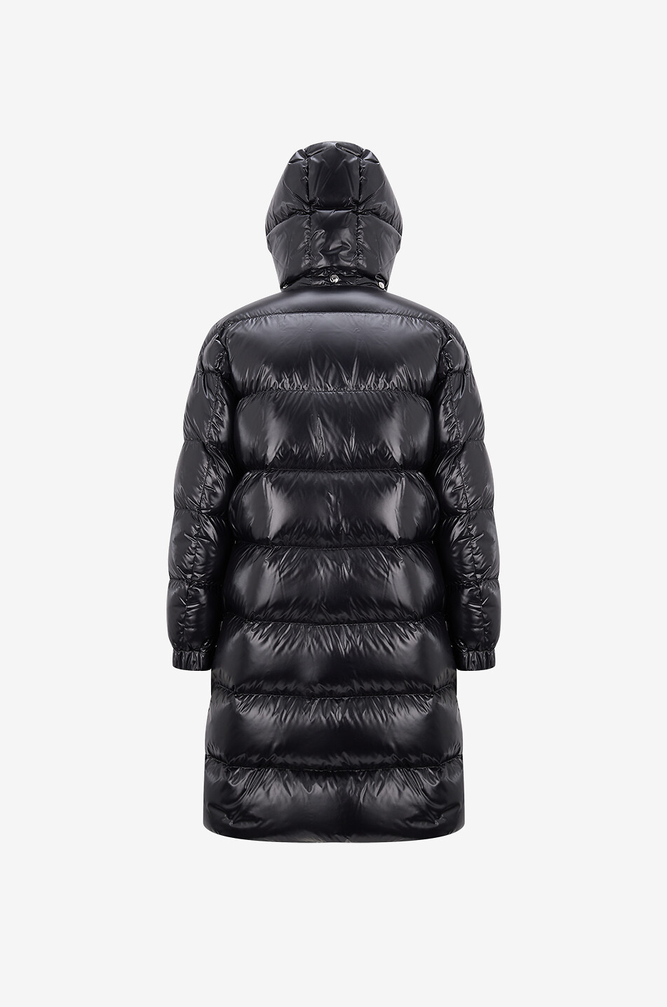 Lange lackierte Nylon-Daunenjacke Hanoverian