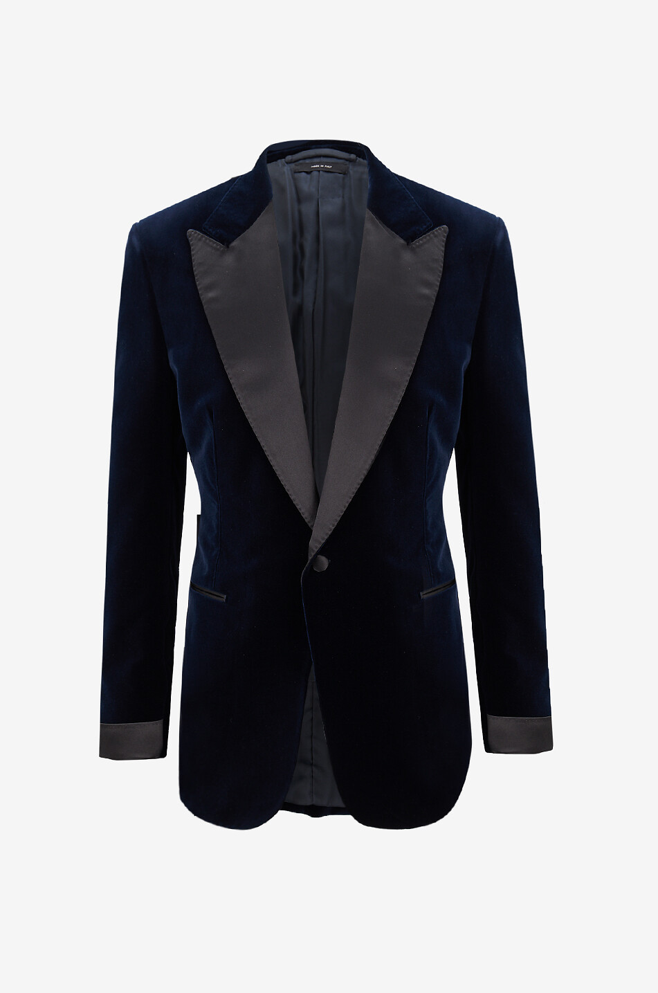 TOM FORD Veste de smoking en velours et satin Shelton Homme BLEU FONCE 1