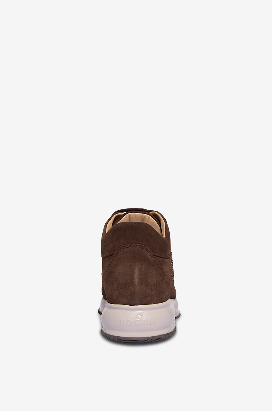 HOGAN Hogan Interactive rhinestone-embellished suede sneakers Women DARK BROWN 4