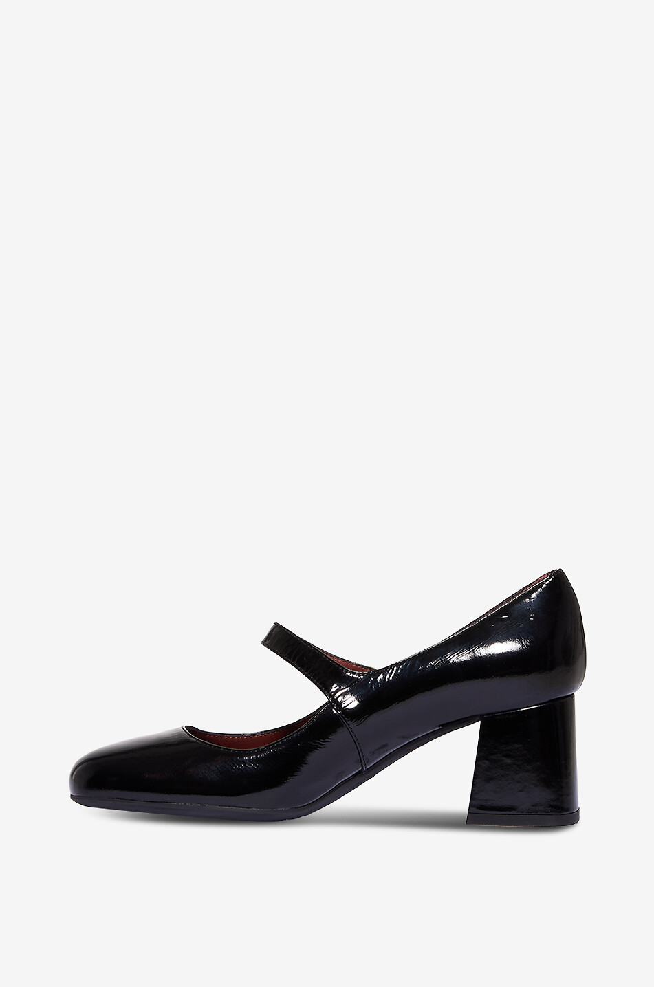 BONGÉNIE Babies à talon carré en cuir verni Ferin 60 Femme NOIR 3