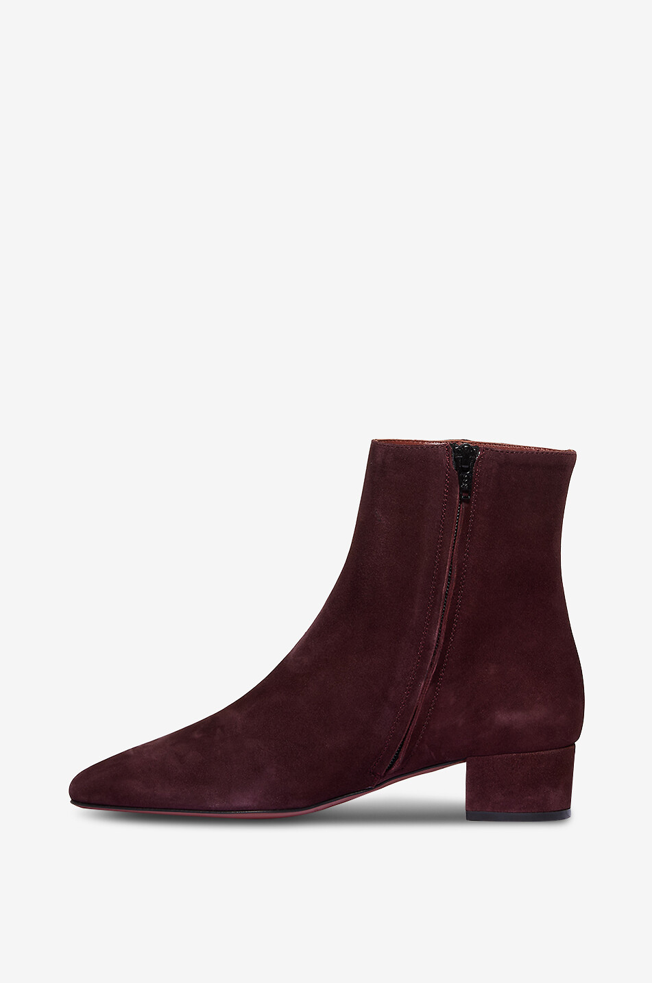 BONGENIE Wildleder-Stiefeletten mit Blockabsatz Kaoris Damen DUNKELVIOLETT 3