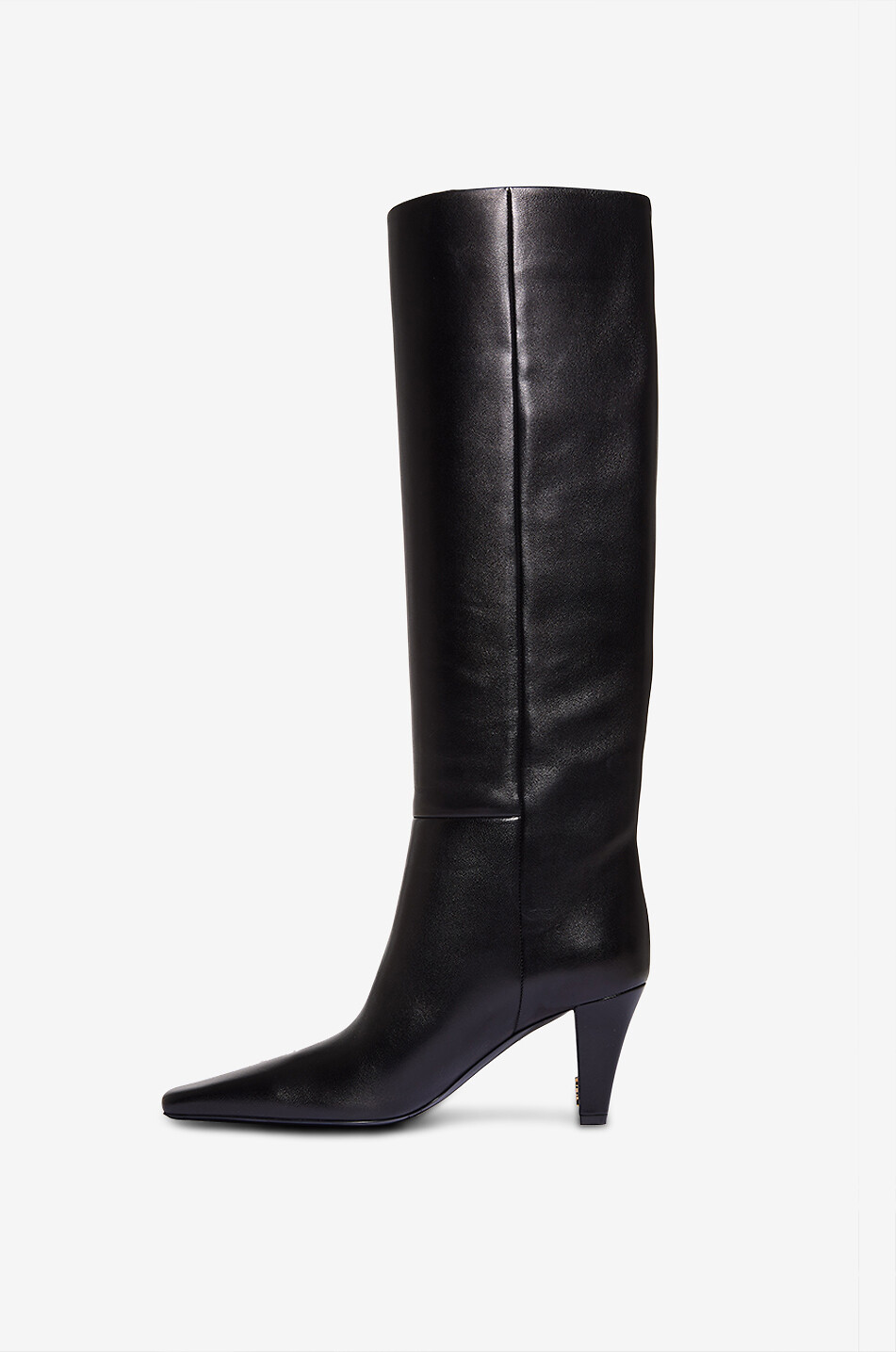 SAINT LAURENT PARIS Nappalederstiefel mit Absatz Jill 75 Damen SCHWARZ 3