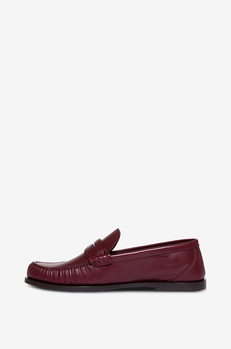 SAINT LAURENT PARIS Laurent 05 smooth leather loafers Women DARK RED 3