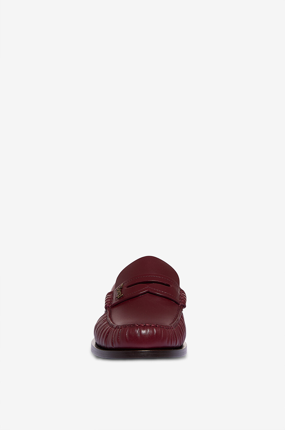 SAINT LAURENT PARIS Laurent 05 smooth leather loafers Women DARK RED 2