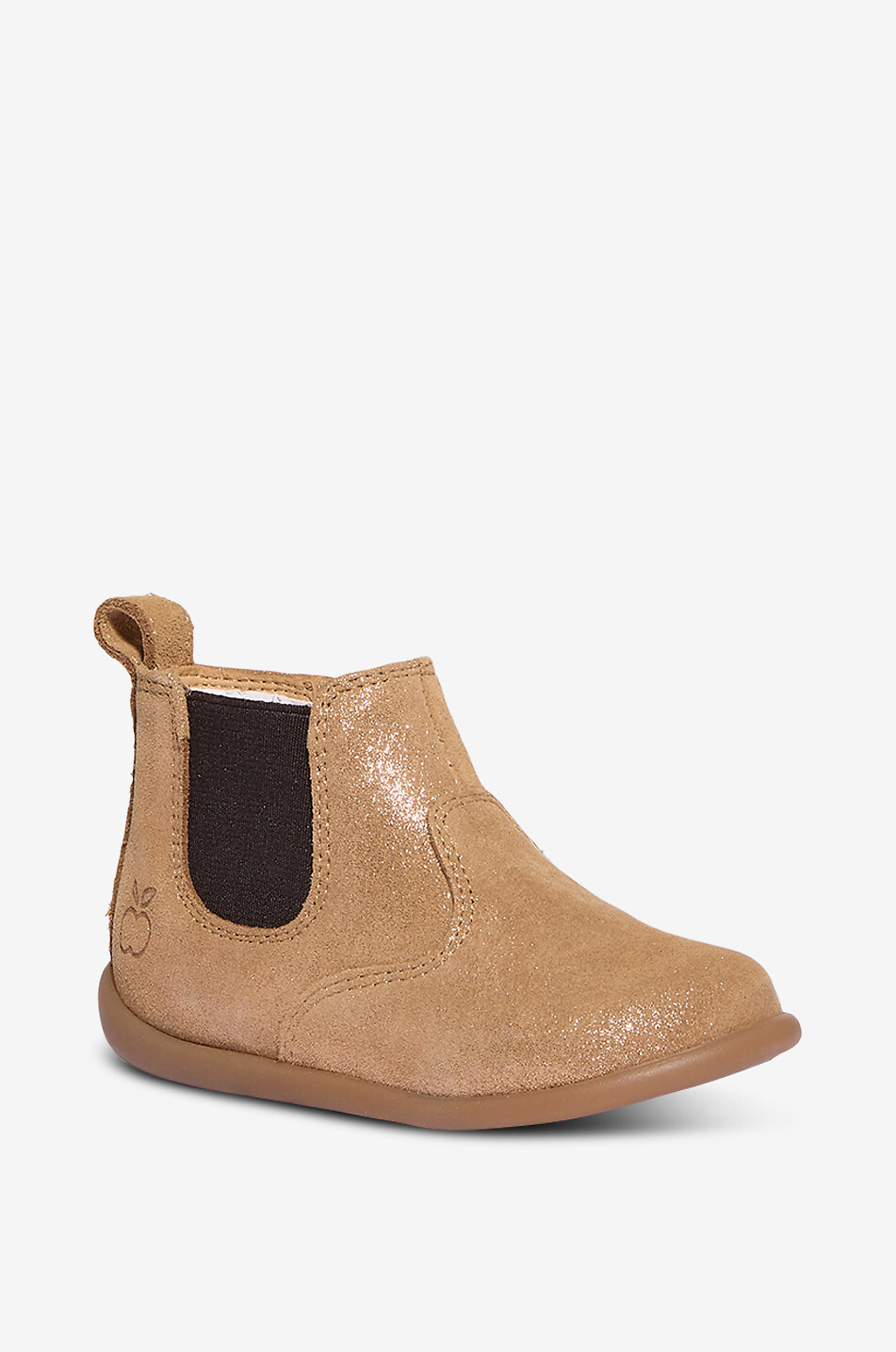 POM D'API Bottines bébé en cuir pailleté Stand-up Jod Bébé BEIGE 1