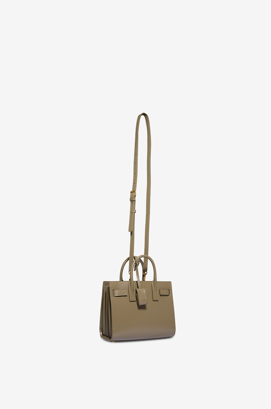 SAINT LAURENT PARIS Classic Sac De Jour Nano stiff leather handbag Women KHAKI 5