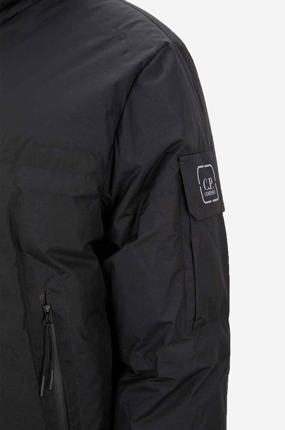 C.P. COMPANY Kurze Daunenjacke aus Pertex Funktionsgewebe Herren SCHWARZ 3