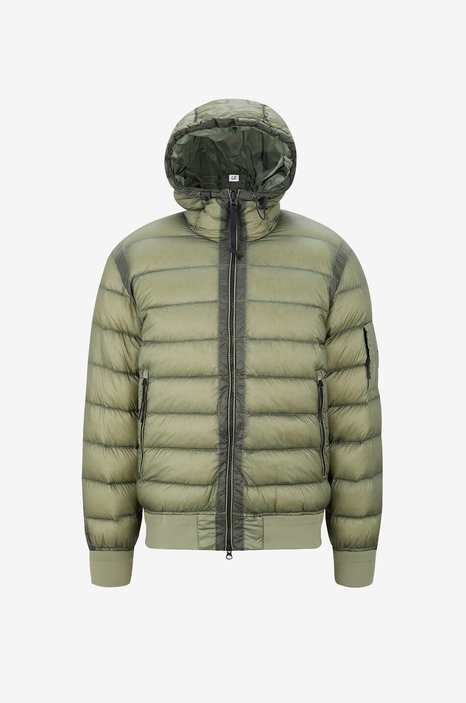 C.P. COMPANY Kurze Daunenjacke aus technischem Gewebe DD-Shell Herren GRÜN 1