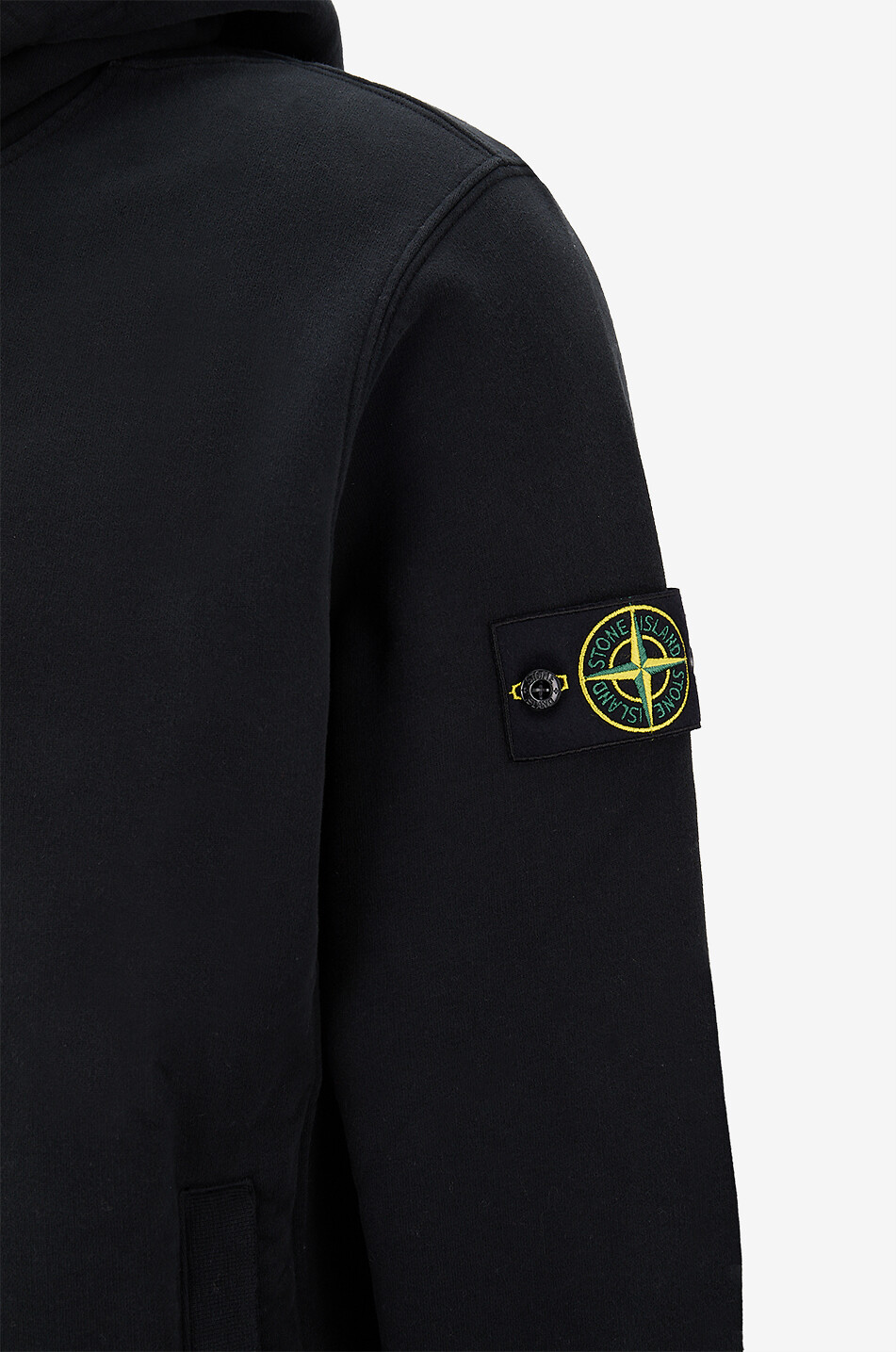 STONE ISLAND Sweat-shirt à capuche 6100029 Brushed Organic Cotton Fleece Homme NOIR 3