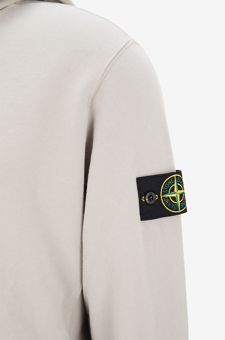STONE ISLAND Kapuzensweatjacke 6100067 Brushed Organic Cotton Herren HELLGRAU 3
