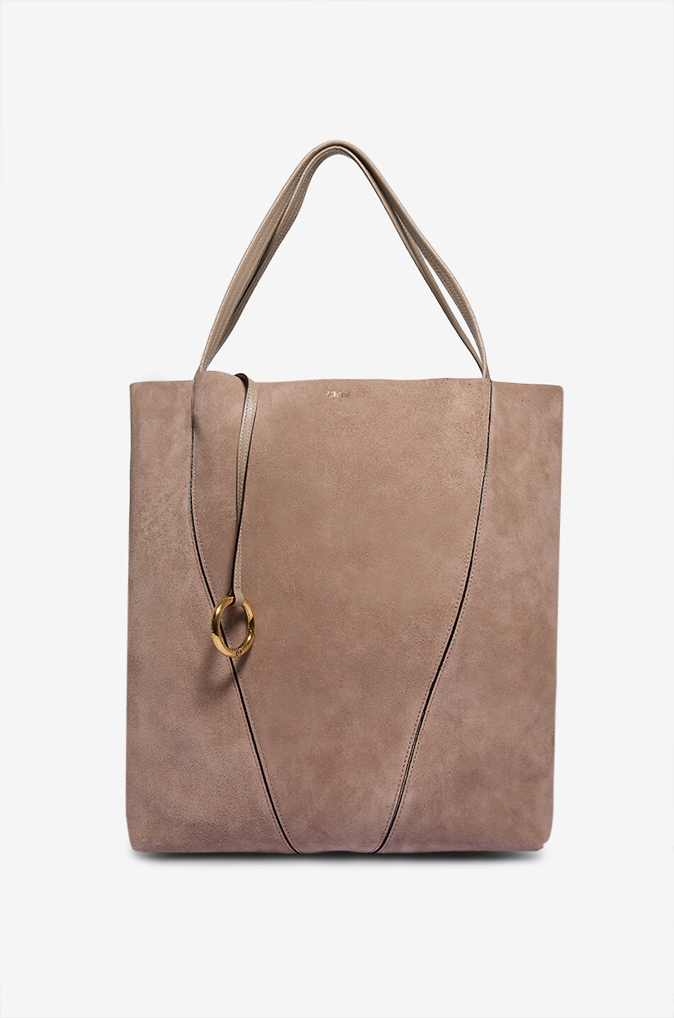 Chloé Spin Large suede tote bag CHLOE BEIGE Bongénie