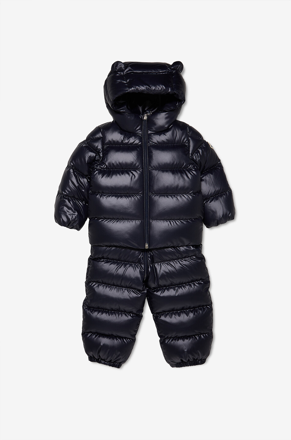 MONCLER Deirdre quilted dungarees and down jacket baby set Baby DARK BLUE 1