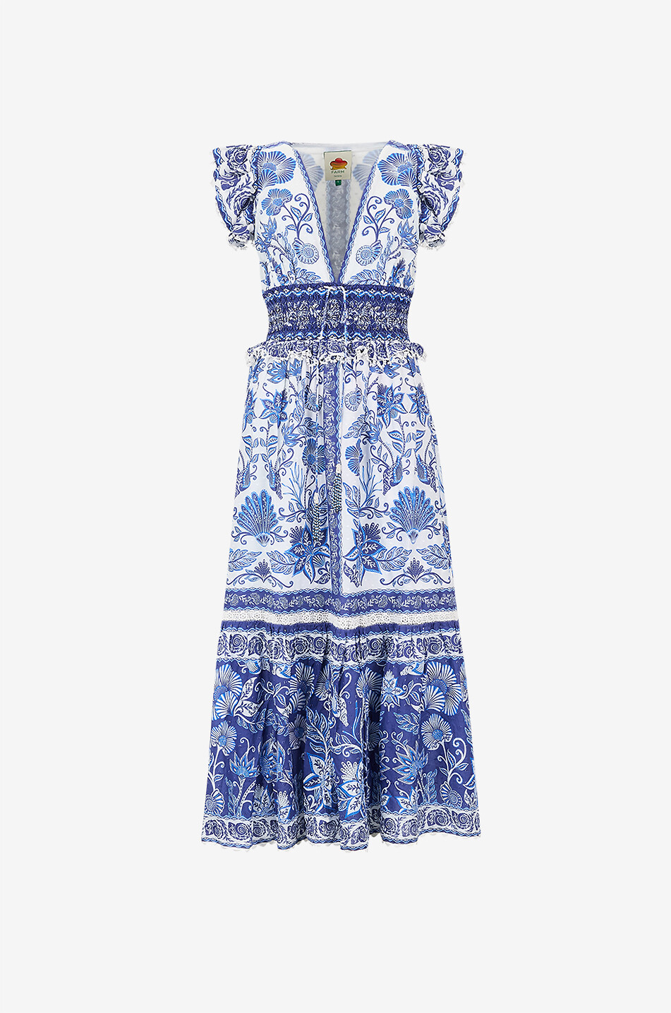 Shell Garden printed voile maxi dress