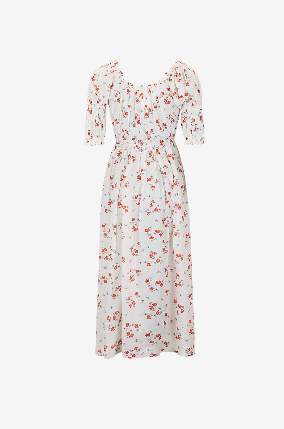 DÔEN Robe midi en voile fleuri Ischia Poppy Field Femme MULTICOLORE 2