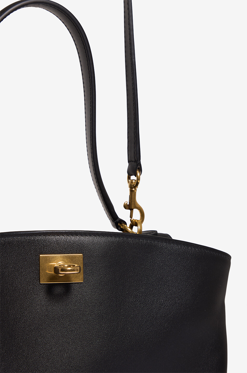 BALENCIAGA Sac à main en cuir lisse Rodeo Top Handle S Femme NOIR 6