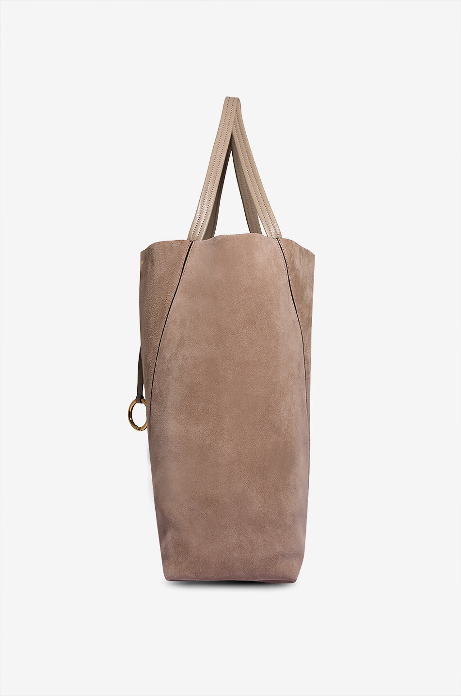 CHLOE Chloé Spin Large suede tote bag Women BEIGE 4