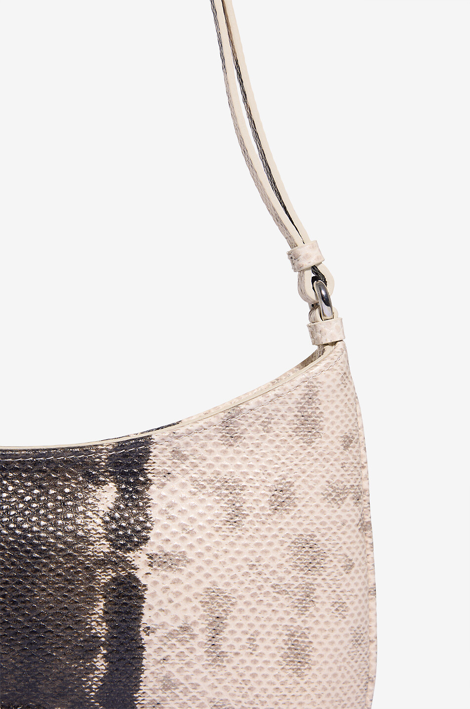 JACQUEMUS Schultertasche aus Leder in Pythonoptik Le Bisou Perle Damen BEIGE 5