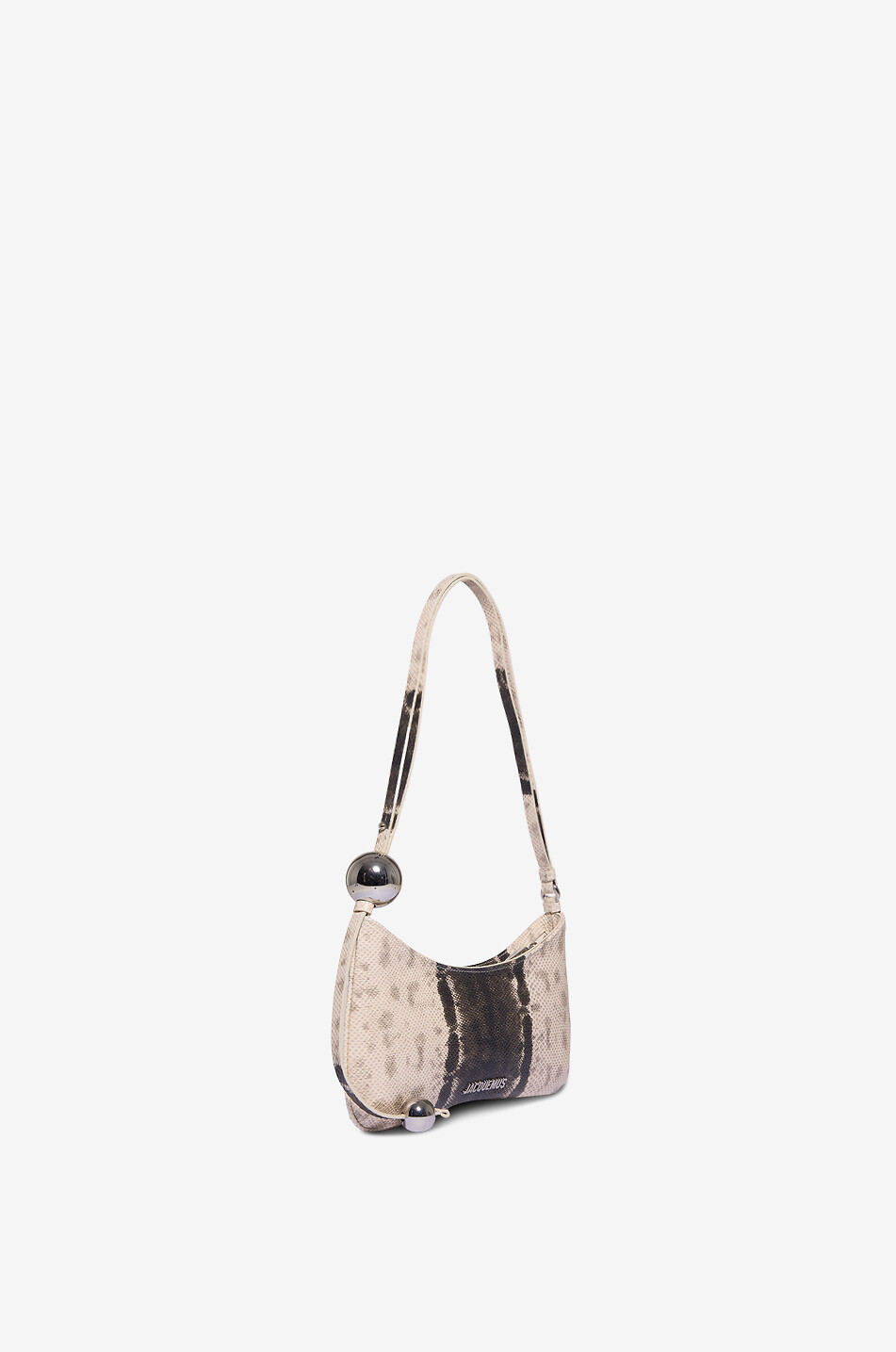 JACQUEMUS Schultertasche aus Leder in Pythonoptik Le Bisou Perle Damen BEIGE 2