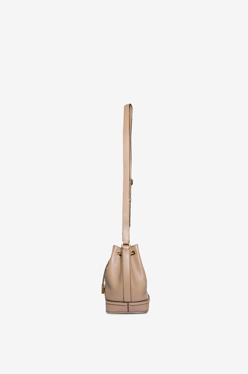 Bucket-Tasche aus genarbtem Leder Horse Medal - CHLOE - BEIGE - Bongénie