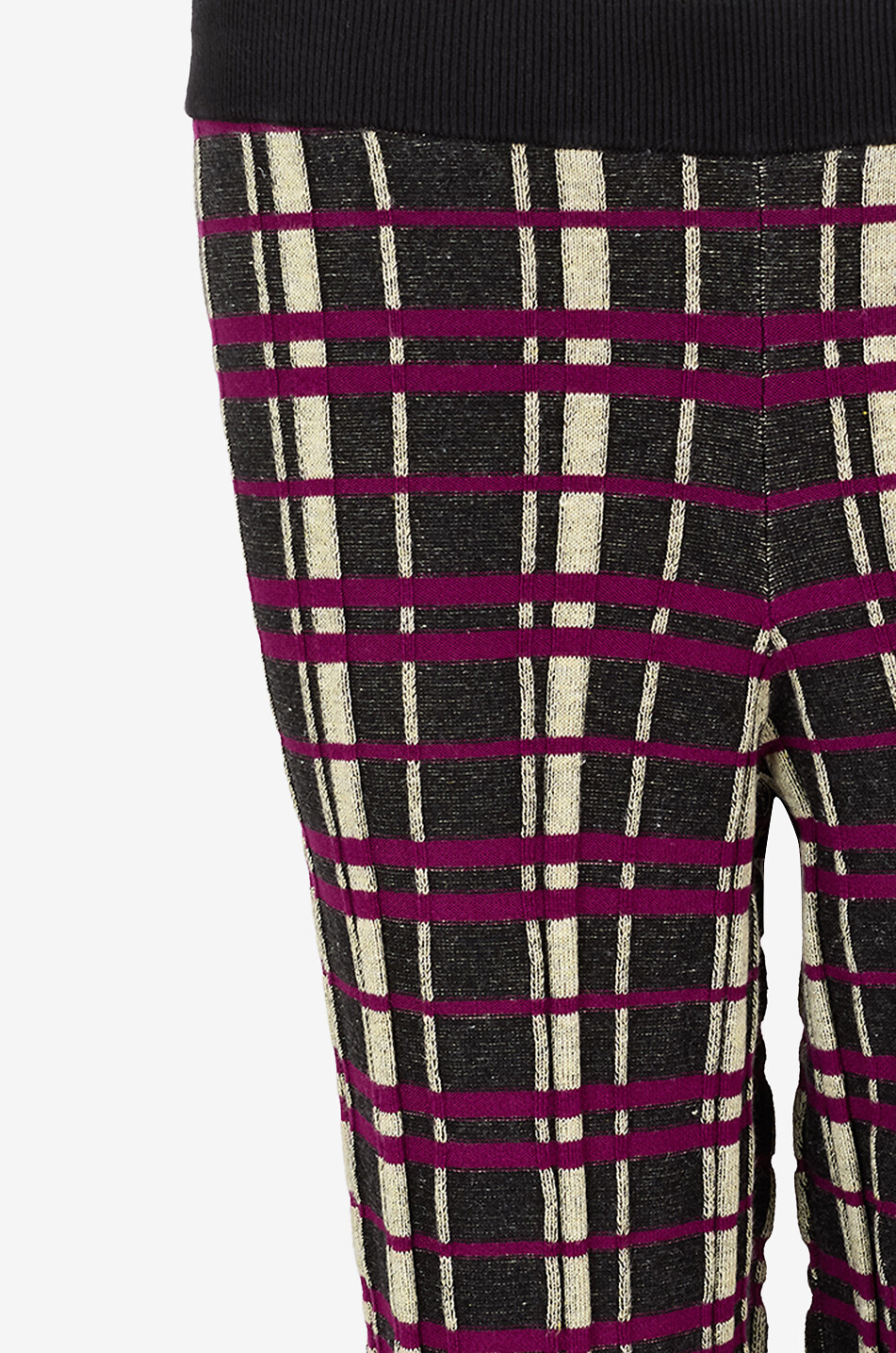 GUEST IN RESIDENCE Pantalon évasé en maille jacquard Plaid Femme MULTICOLORE 3