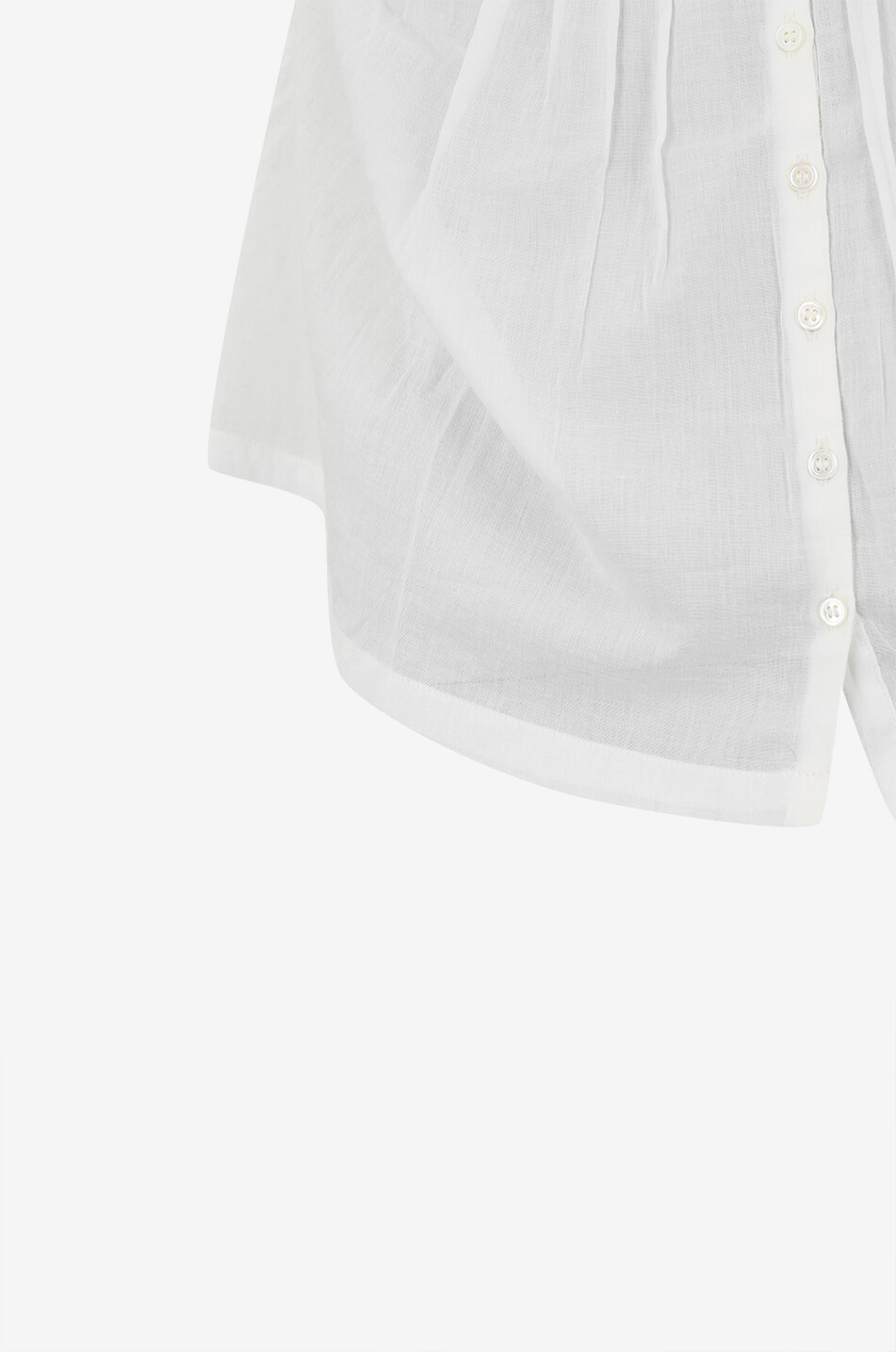 DÔEN Top sans manches en voile de coton et dentelle Fidella Femme BLANC 3