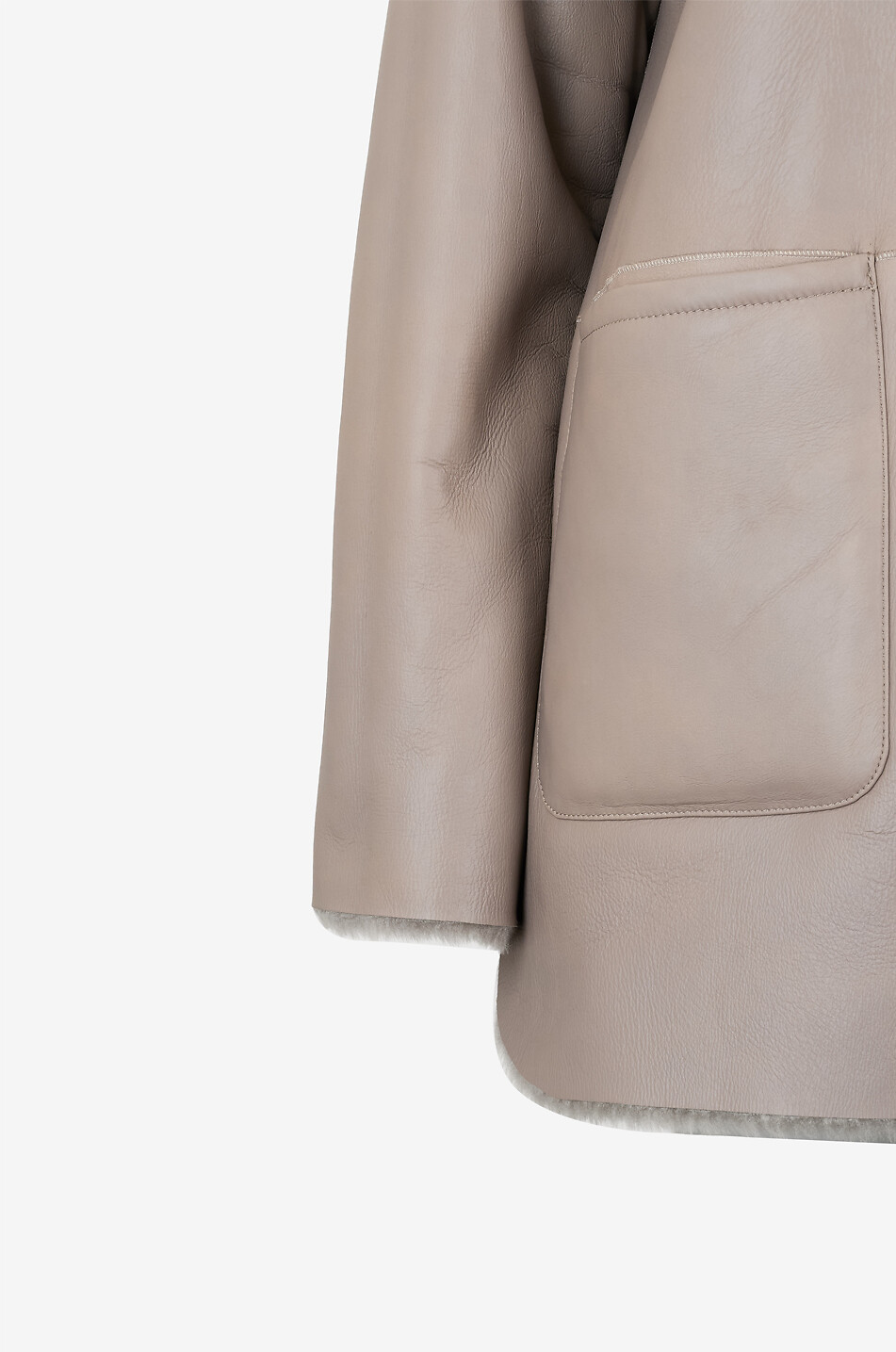 ARMA Ambra reversible shearling mid-length coat Women BEIGE 5