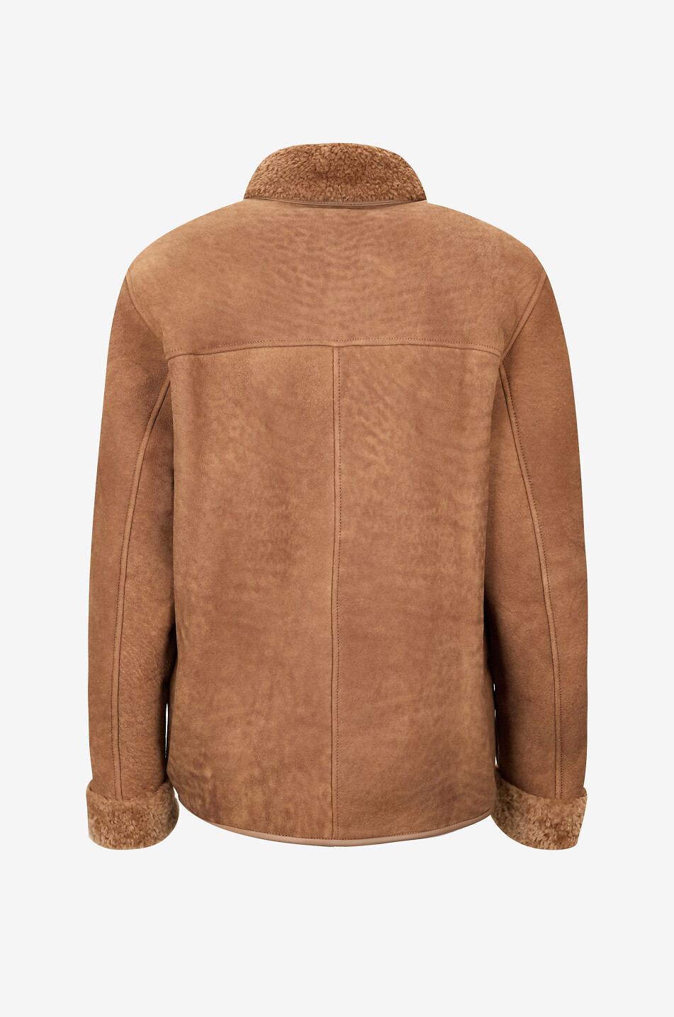 ARMA Kurze Wildleder- und Shearling-Jacke Eve Damen HELLBRAUN 2