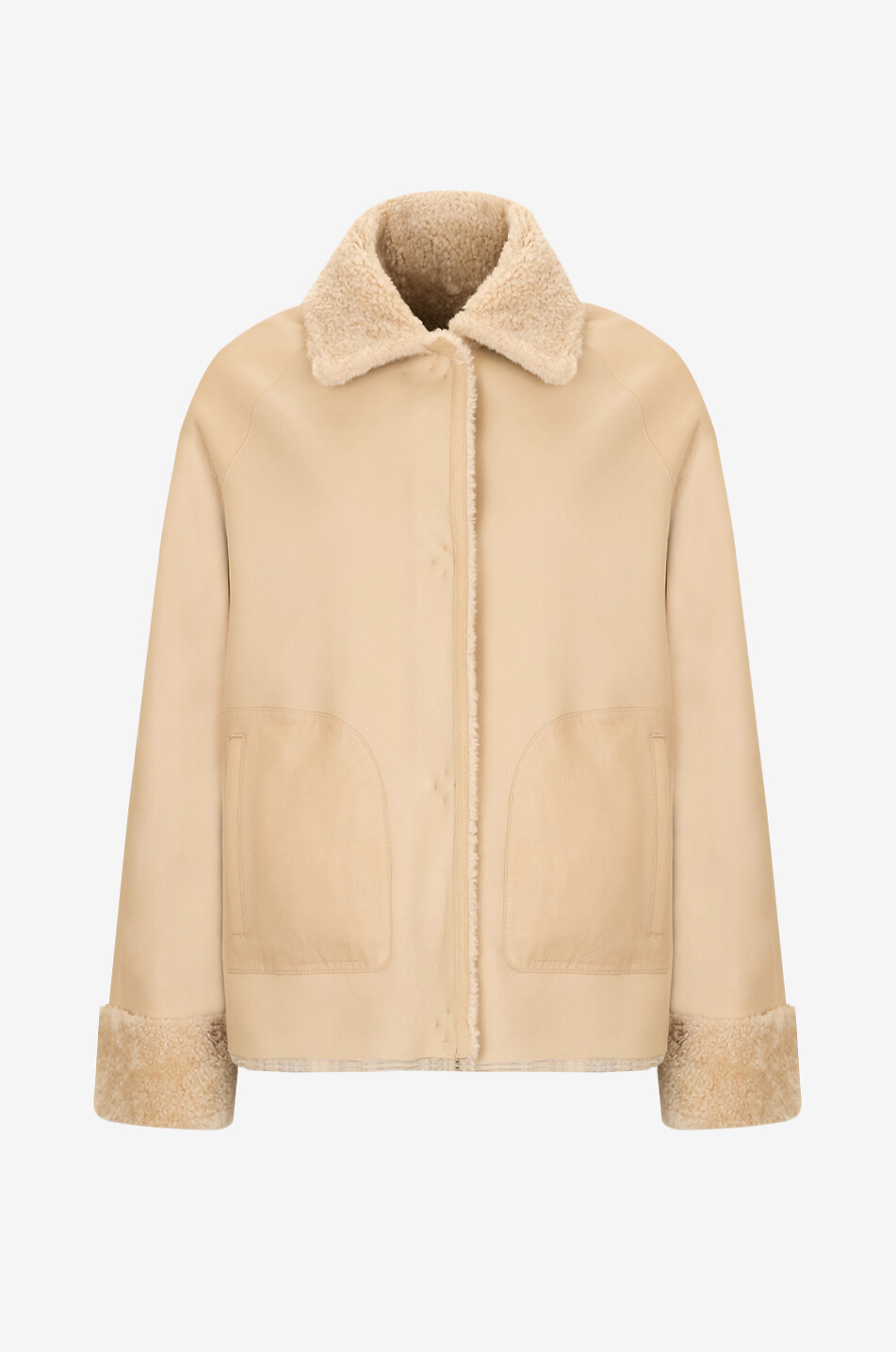 ARMA Kurzer Wendemantel aus Lammfell Teila Damen Hellbeige 4