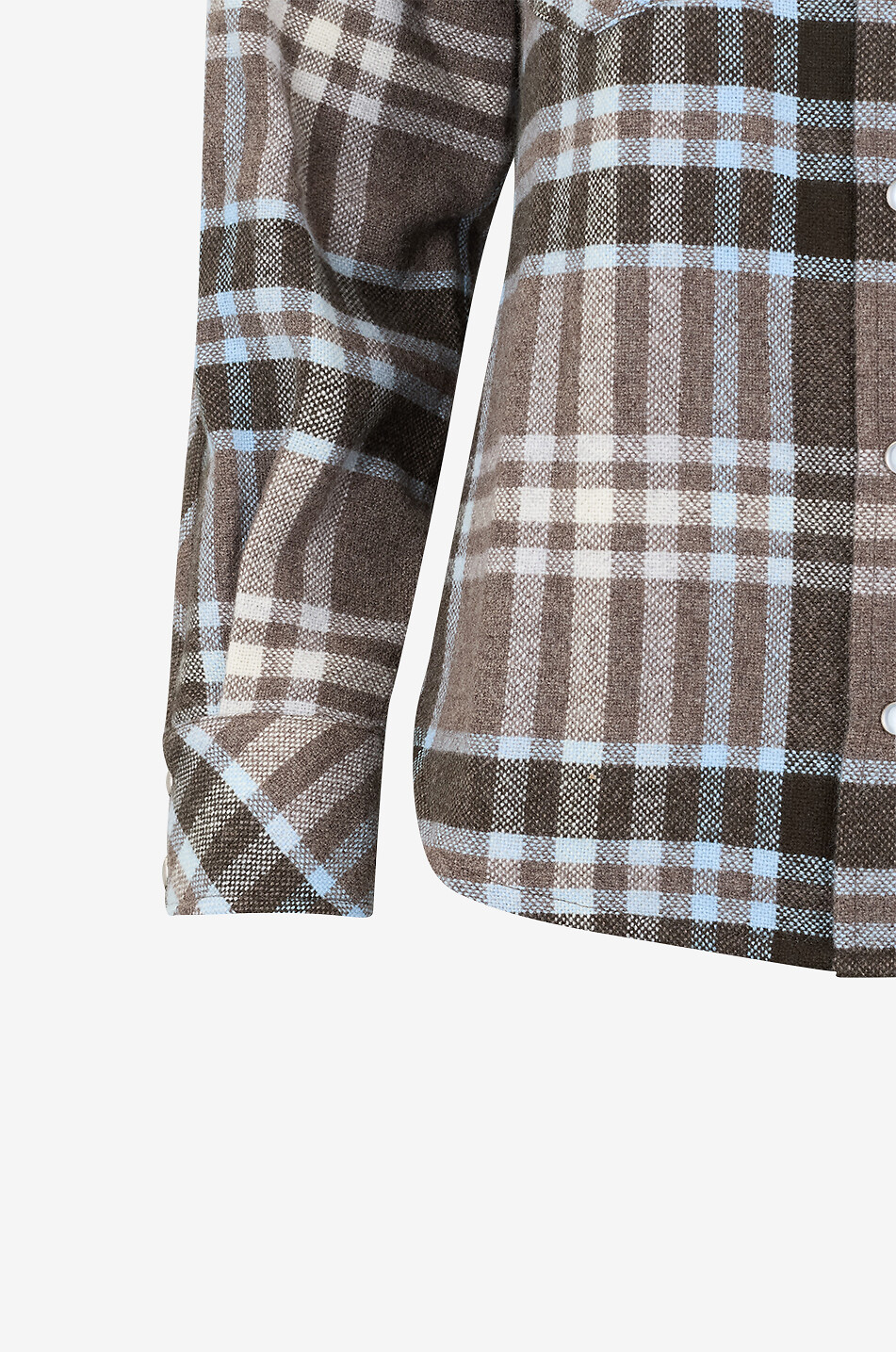 KUJTEN Lumber western plaid shirt Women BROWN 3