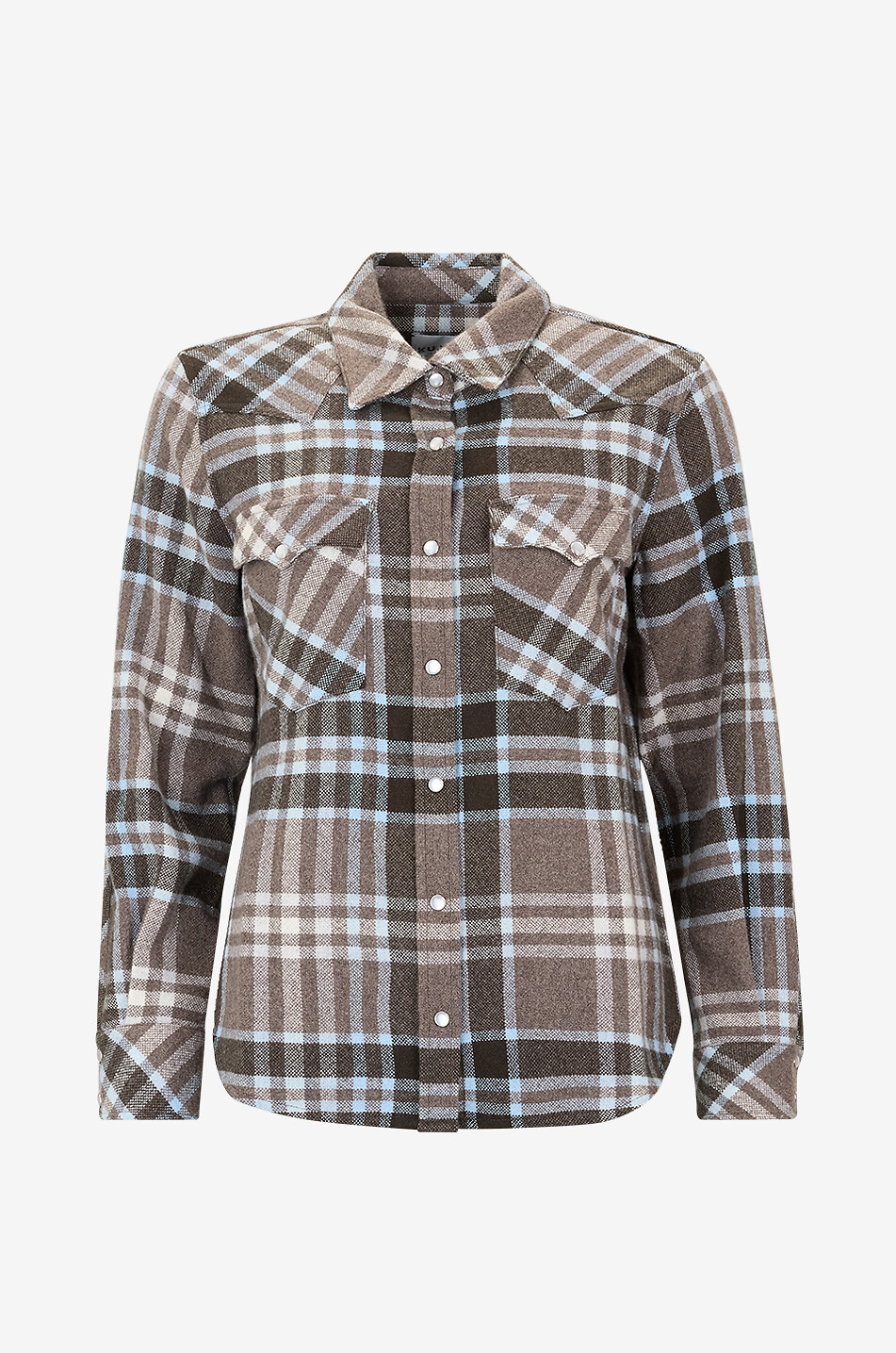 KUJTEN Lumber western plaid shirt Women BROWN 1