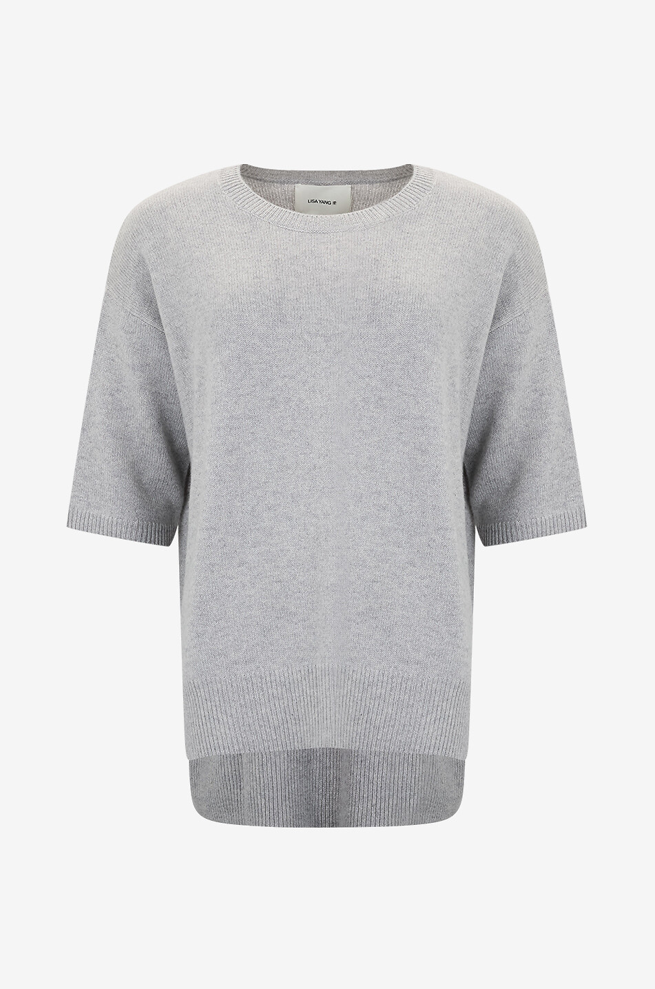 LISA YANG Oversize-Kaschmirpullover mit Rundhalsausschnitt Camille Damen HELLGRAU 1