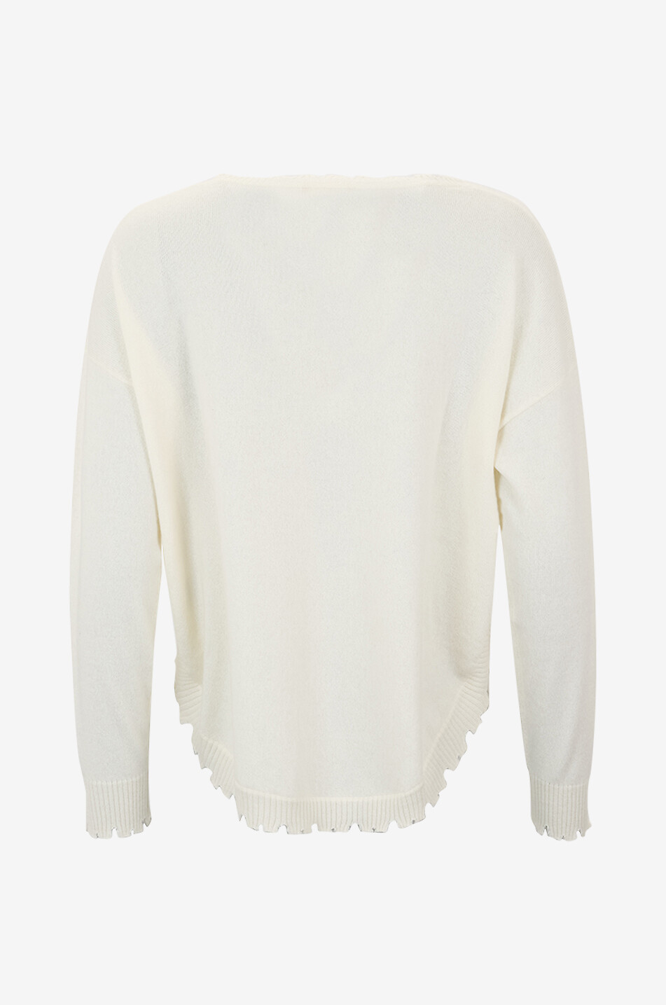 KUJTEN Pull à col rond en cachemire Mela Femme BLANC 2
