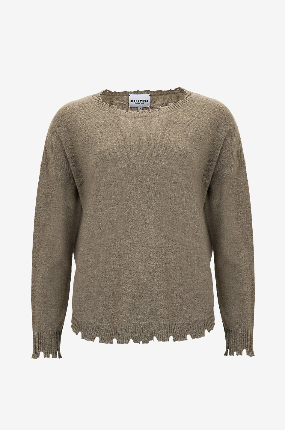 KUJTEN Mela cashmere roundneck pullover Women KHAKI 1