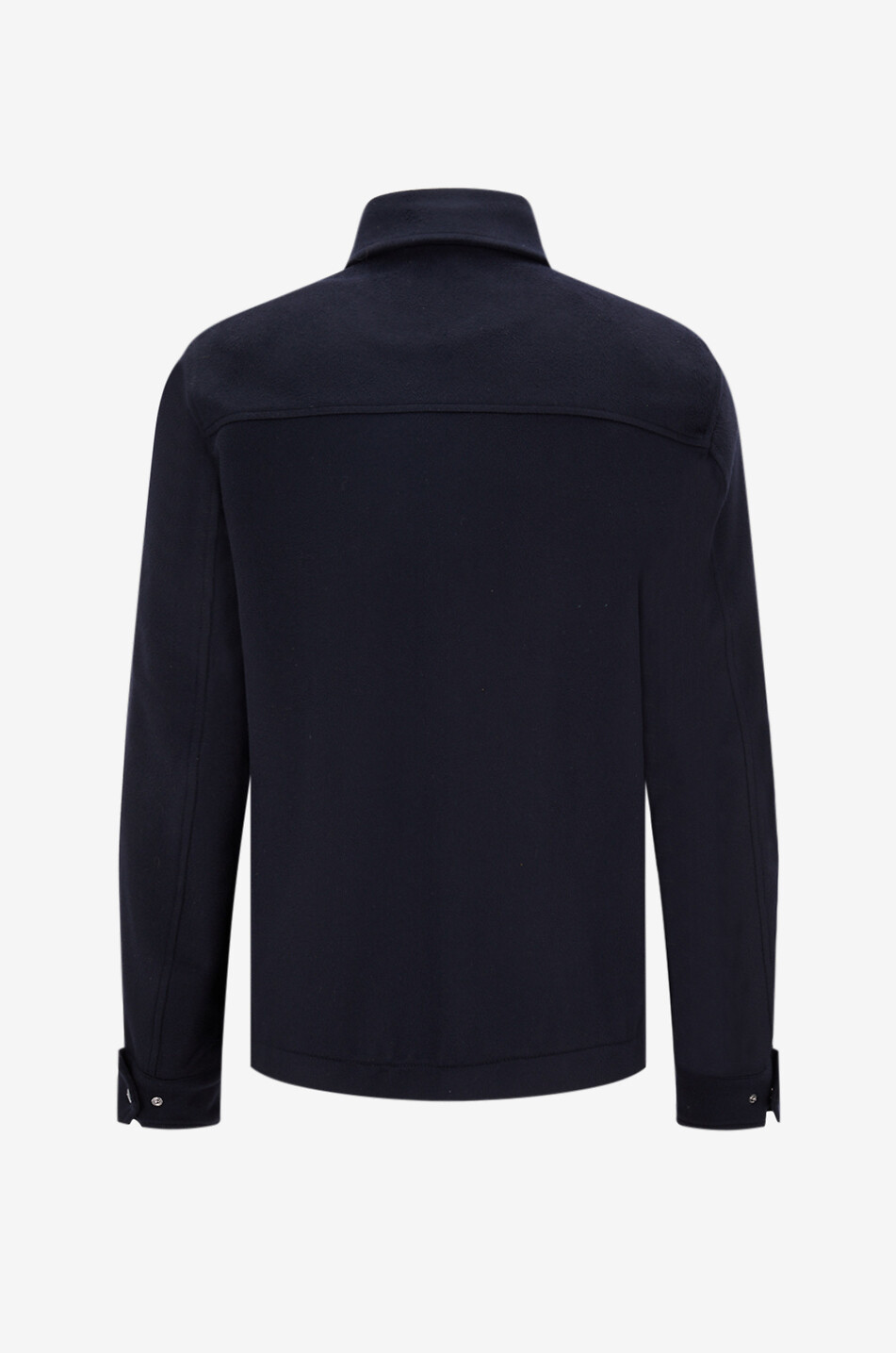 HERNO Long-sleeve flannel shirt Men DARK BLUE 2