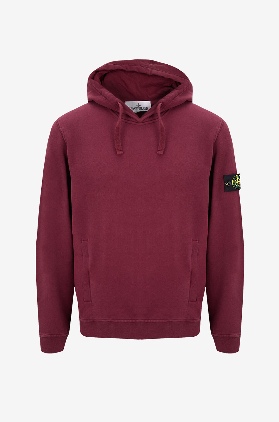 STONE ISLAND Sweat-shirt à capuche 6100029 Brushed Organic Cotton Fleece Homme ROUGE FONCÉ 1
