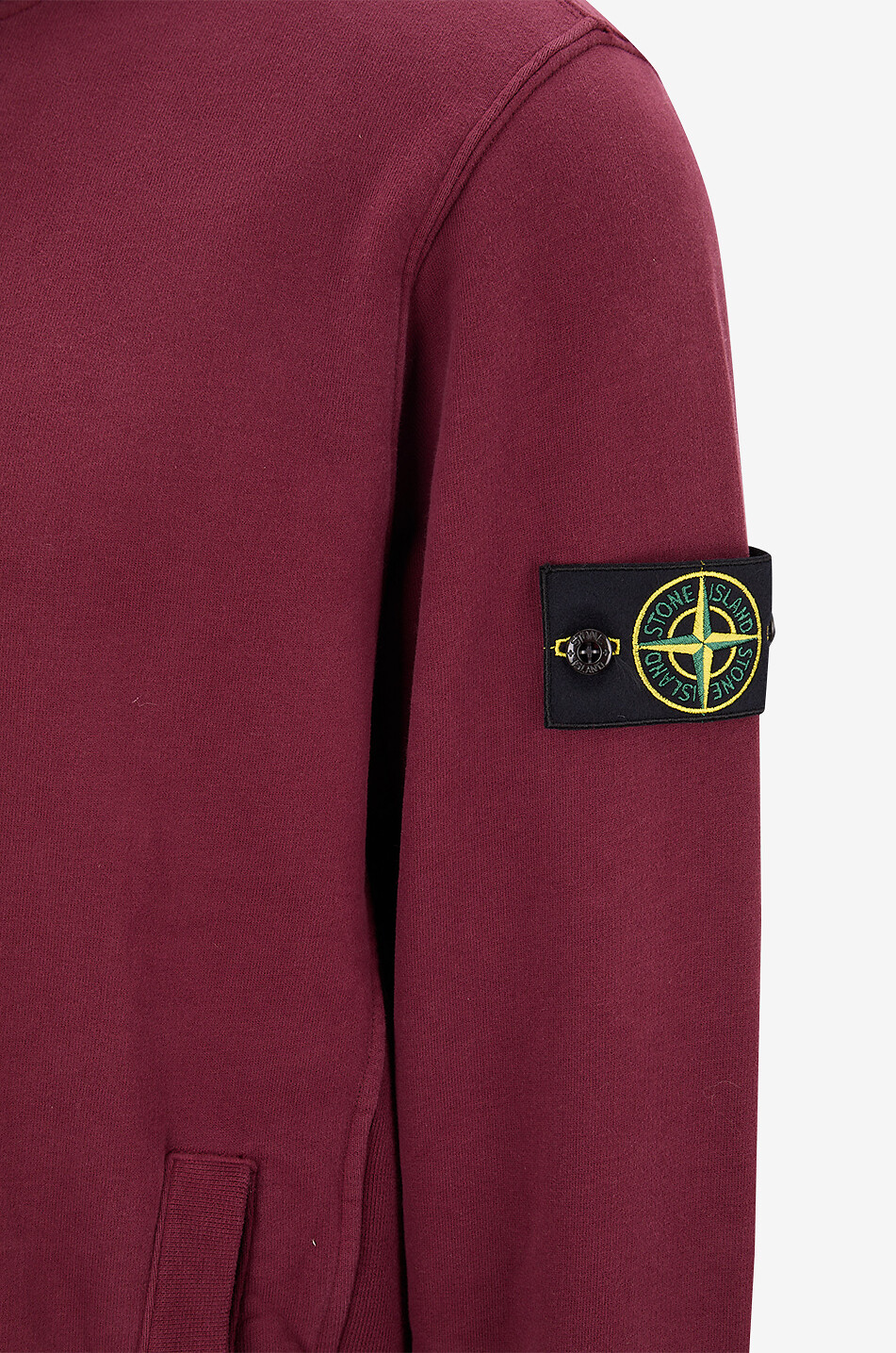 STONE ISLAND Sweat-shirt à capuche 6100029 Brushed Organic Cotton Fleece Homme ROUGE FONCÉ 3