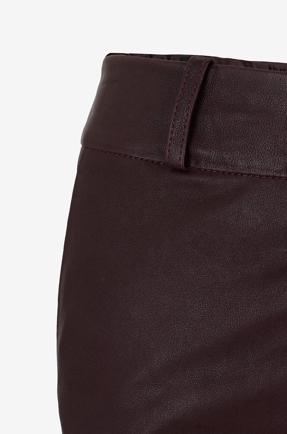 ARMA Glatte Lederhose Slim Jen Damen DUNKELROT 3