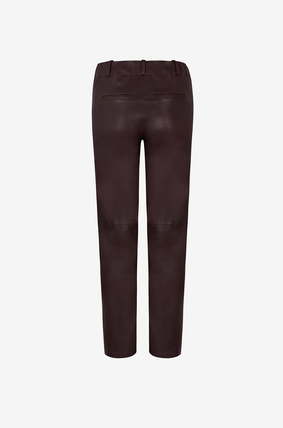 ARMA Glatte Lederhose Slim Jen Damen DUNKELROT 2
