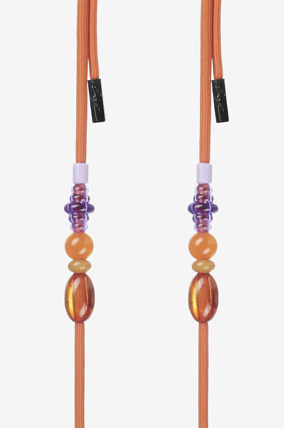 LA COQUE FRANCAISE Verstellbare Kordel für Smartphone mit Perlen Inaya Damen DUNKELORANGE 2