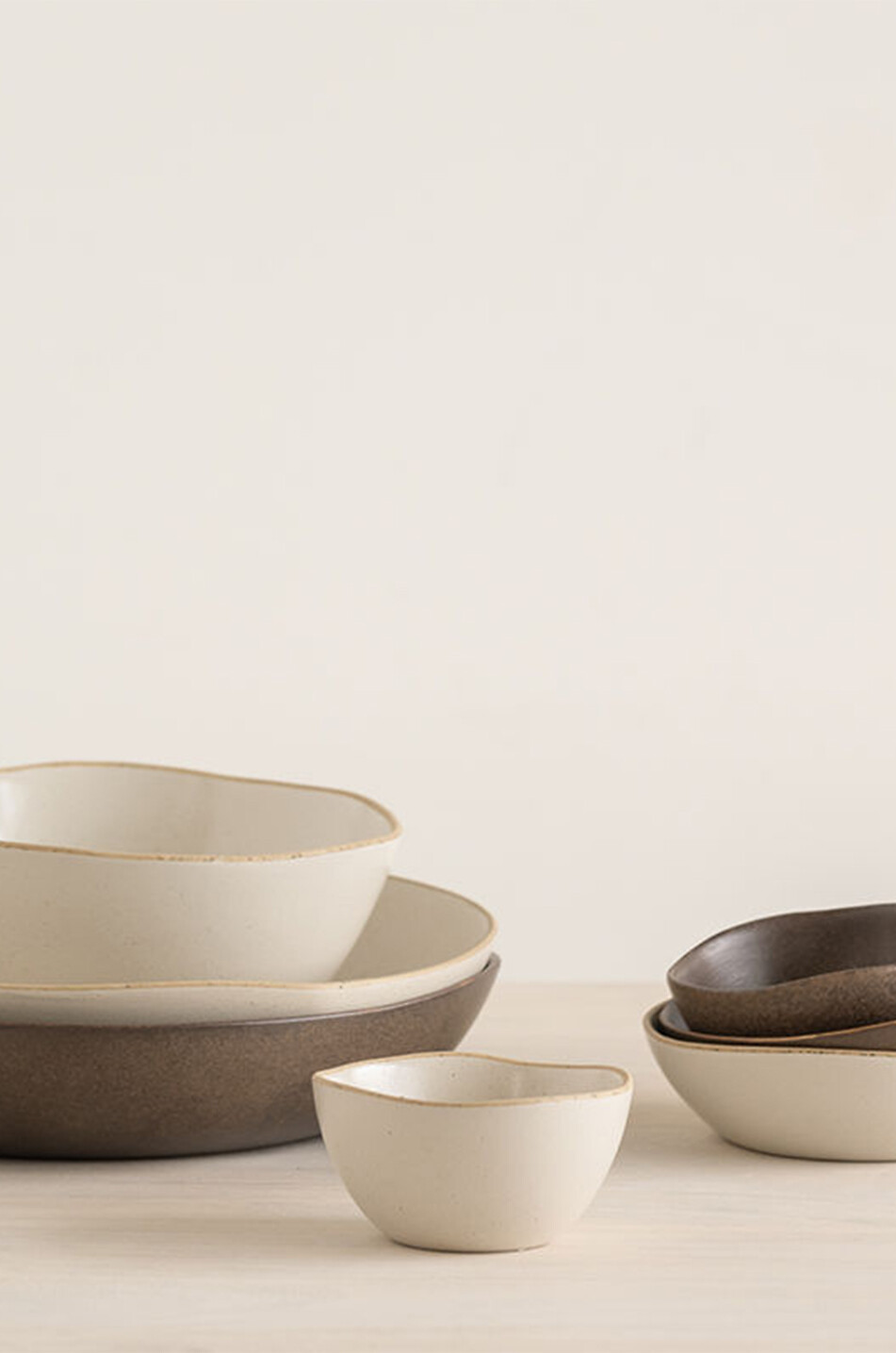 URBAN NATURE CULTURE AMSTERDAM Keramik-Tapas-Schale Ateljé - 8.3 cm Haus BEIGE 3