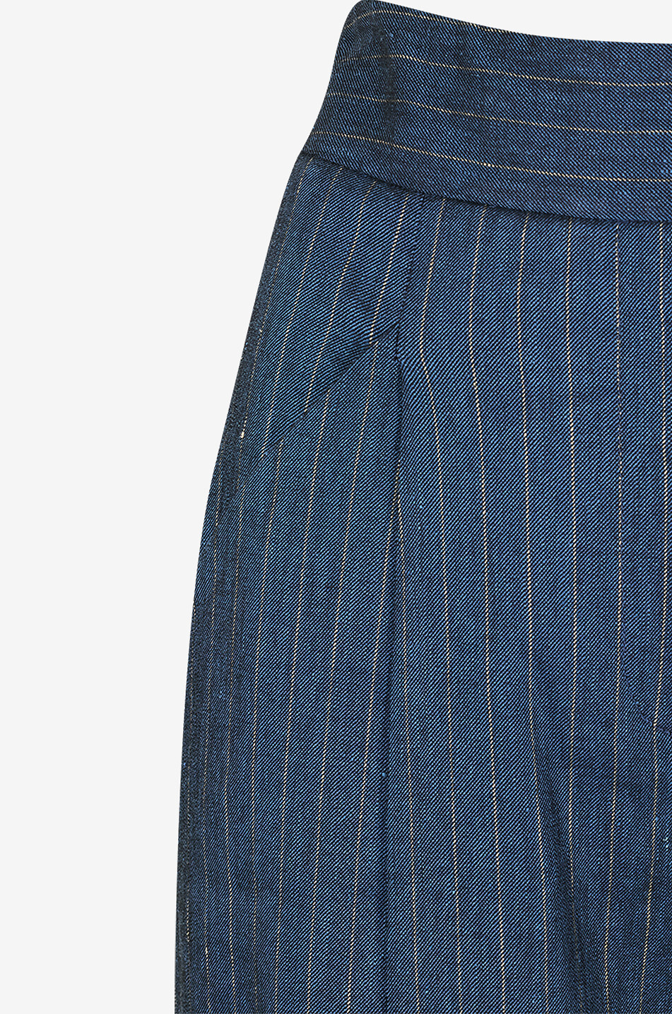 VERONICA BEARD Pantalon large tailleur à rayures Rimini Femme BLEU FONCE 3