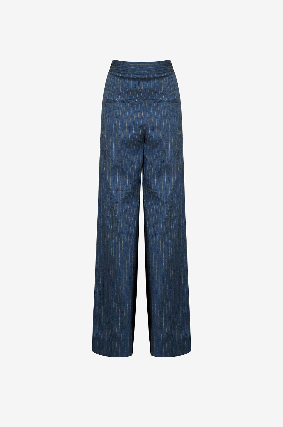 VERONICA BEARD Pantalon large tailleur à rayures Rimini Femme BLEU FONCE 2
